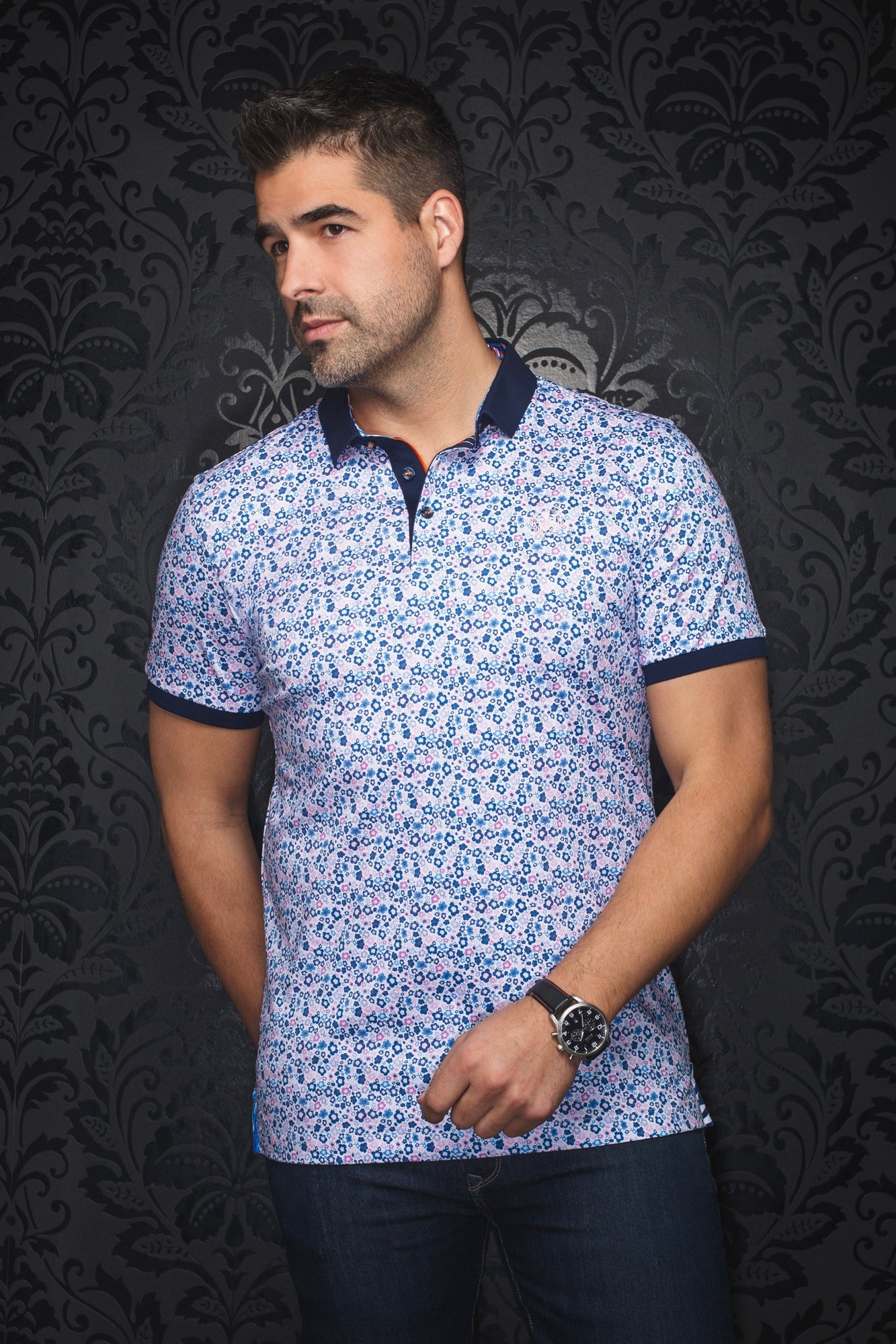 Polo pour homme par Au Noir | CLORER Rose | Boutique Vvög, inventaire complet de la marque Au Noir