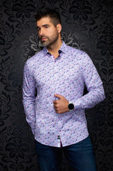 Chemise manches longues en Knit extensible pour homme par Au Noir | CLOUDSPIN Lavande | Boutique Vvög, inventaire complet de la marque Au Noir