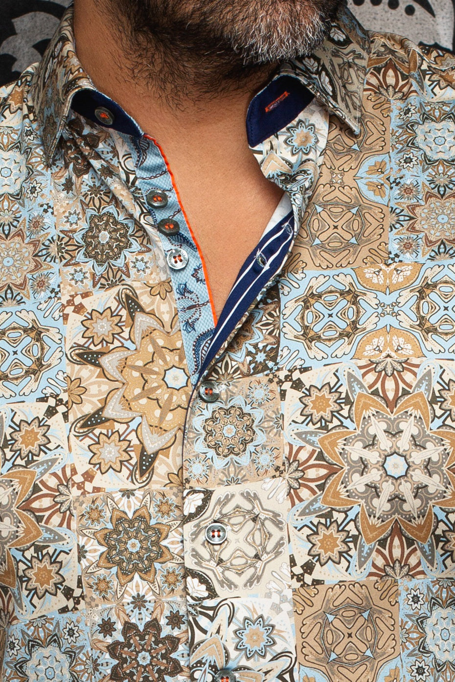 Chemise manches longues pour homme par Au Noir | CLOVIS Beige Clair | Boutique Vvög, inventaire complet de la marque Au Noir