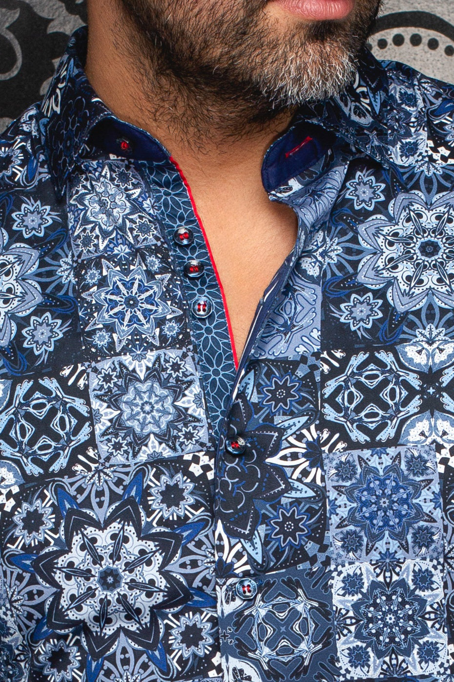 Chemise manches longues pour homme par Au Noir | CLOVIS Marine Blanc | Boutique Vvög, inventaire complet de la marque Au Noir