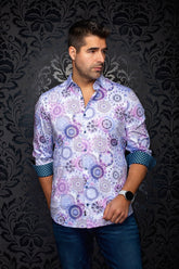Chemise manches longues en Knit extensible pour homme par Au Noir | COSMOCLOCK Rose | Boutique Vvög, inventaire complet de la marque Au Noir