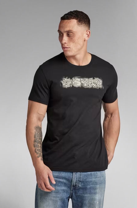 T Shirt pour homme par G Star RAW D24363 C506 Noir 6484 DK BLACK