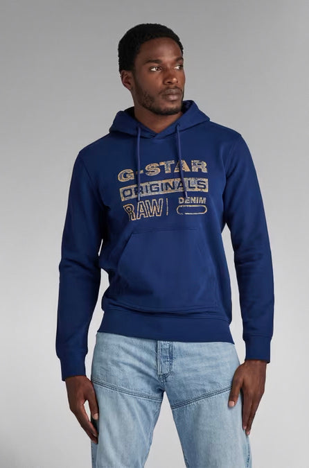 Blue Cheap G Star Raw Clothing Men's Hoodie By G-Star RAW D24414