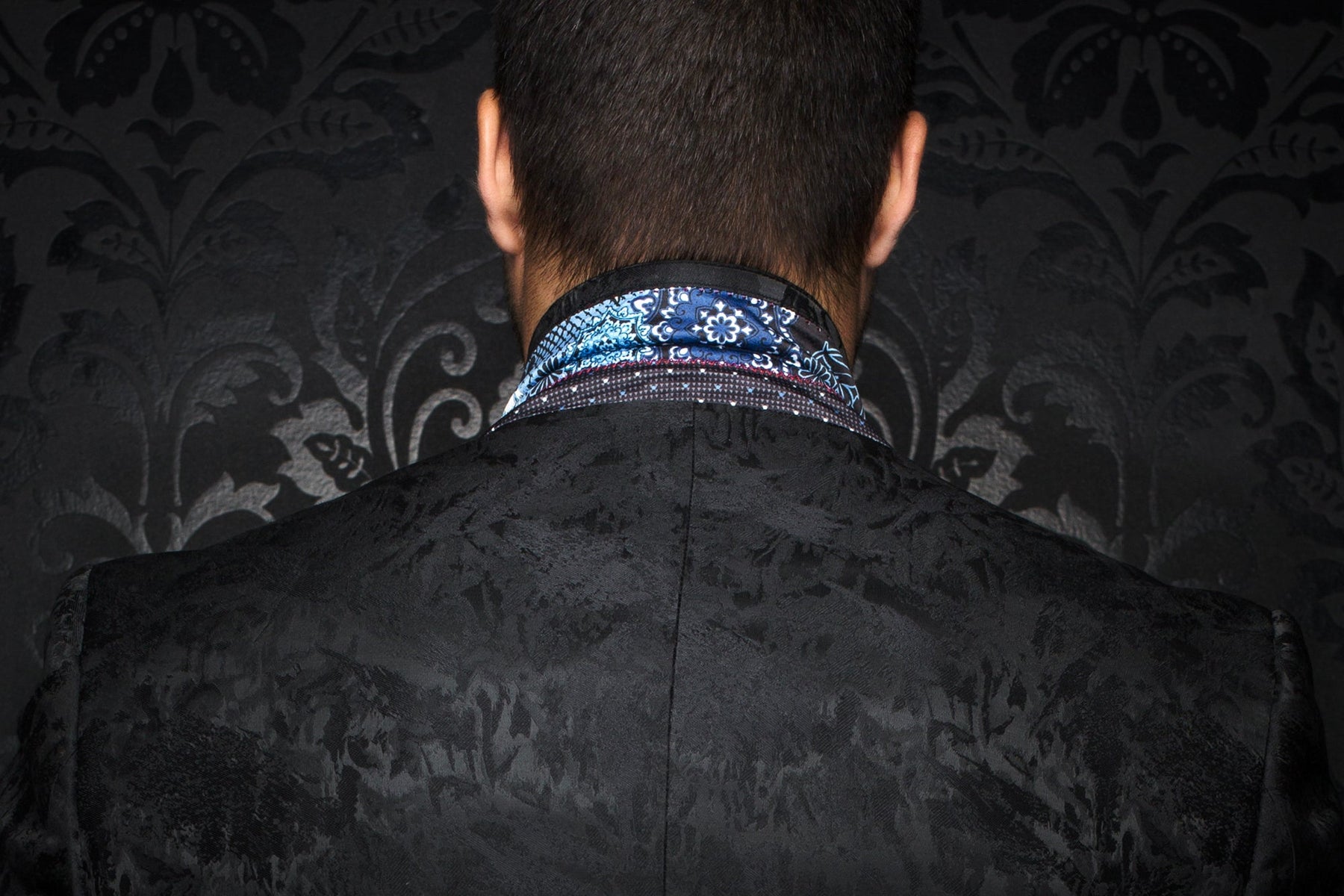 Veston pour homme par Au Noir | DAMIANO JACQUARD Noir | Boutique Vvög, inventaire complet de la marque Au Noir