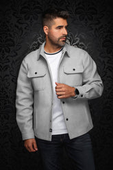 Surchemise pour homme par Au Noir | DANALI Gris Pâle | Boutique Vvög, inventaire complet de la marque Au Noir