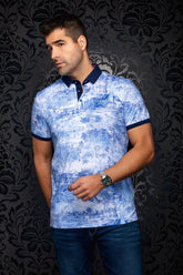 Polo pour homme par Au Noir | DRAINTREE Bleu Pâle | Boutique Vvög, inventaire complet de la marque Au Noir
