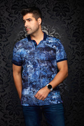 Polo pour homme par Au Noir | DRAINTREE Marine | Boutique Vvög, inventaire complet de la marque Au Noir
