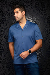Chemise Performance à col ouvert pour homme par Au Noir | DRYSCAPE T Marine | Boutique Vvög, inventaire complet de la marque Au Noir