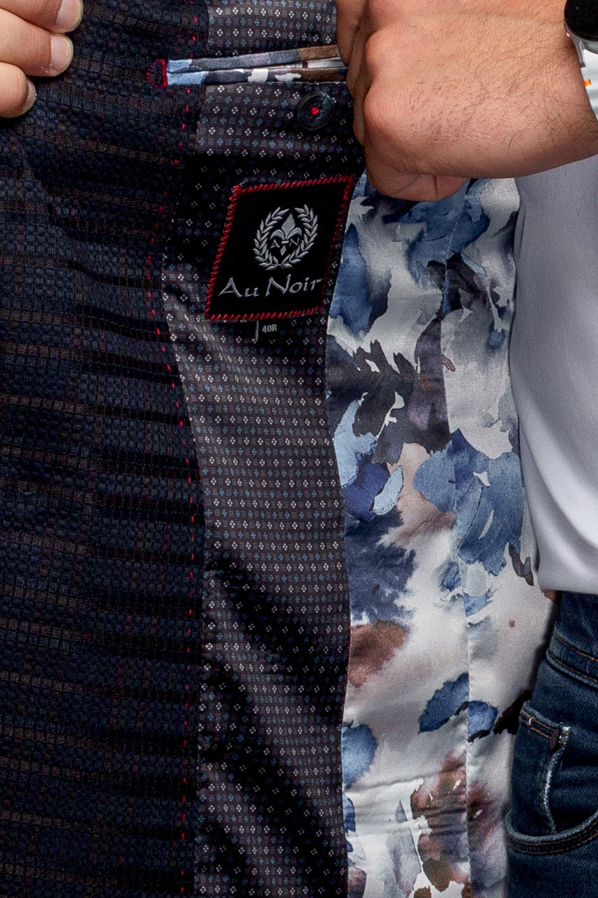 Veston pour homme par Au Noir | ELBA Marine Marron | Boutique Vvög, inventaire complet de la marque Au Noir