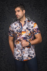 Chemise manches courtes en Knit pour homme par Au Noir | ELSTER(SS) Pierre | Boutique Vvög, inventaire complet de la marque Au Noir