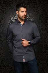 Chemise manches longues en Knit extensible pour homme par Au Noir | ELVARIS Noir | Boutique Vvög, inventaire complet de la marque Au Noir