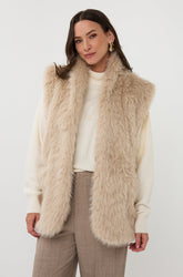 Pardessus fourrure pour femme par Esqualo | ESQ97505 Sable | Boutique Vvög, vêtements mode pour homme et femme