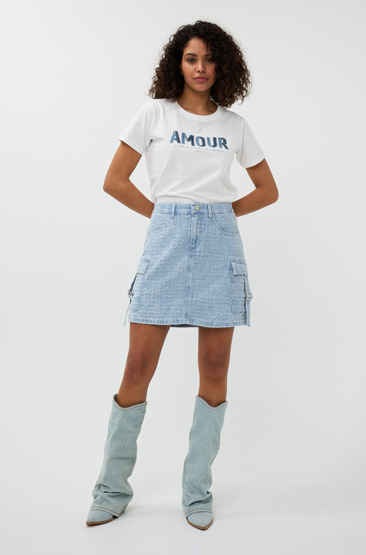 T-Shirt pour femme par Esqualo | SP2505017 Blanc Cassé | Boutique Vvög, vêtements mode pour homme et femme