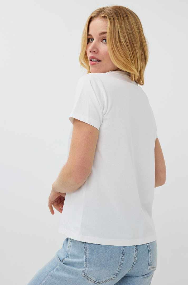 T-Shirt pour femme par Esqualo | SP2505020 Blanc Cassé | Boutique Vvög, vêtements mode pour homme et femme