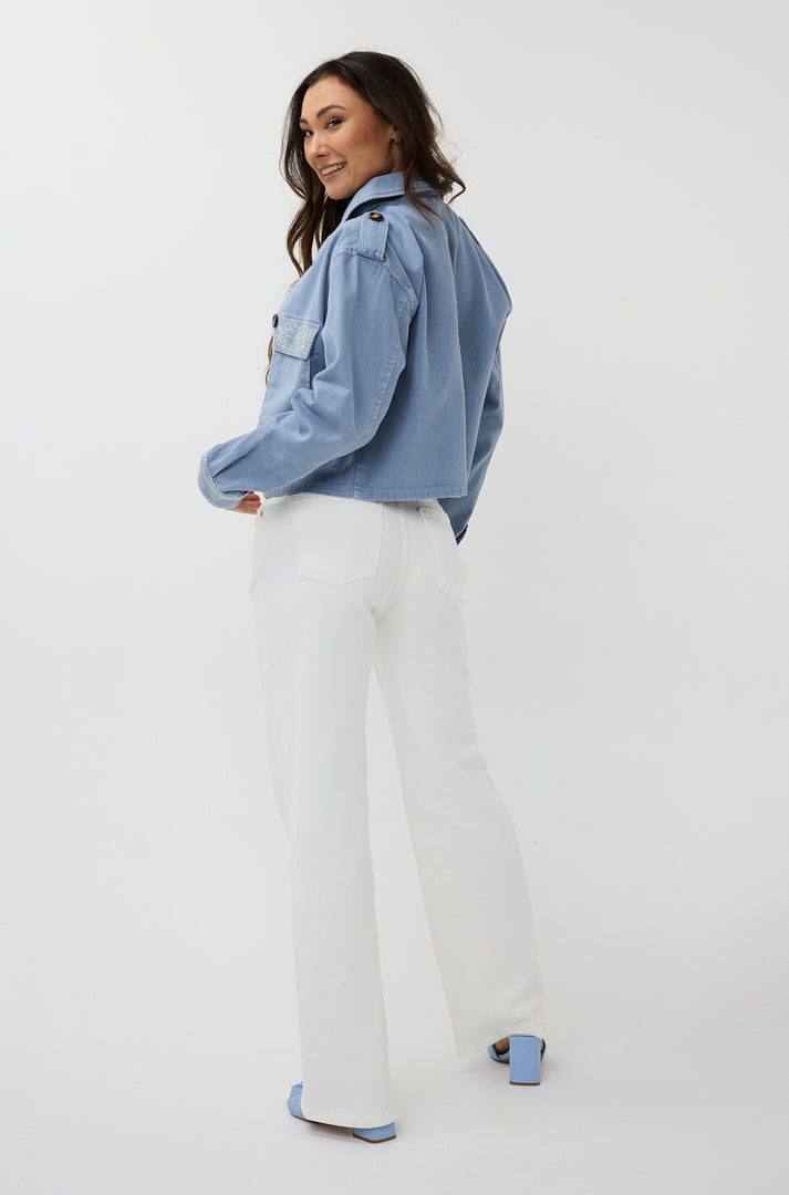 Jacket pour femme par Esqualo | SP2512003 Bleu | Boutique Vvög, vêtements mode pour homme et femme