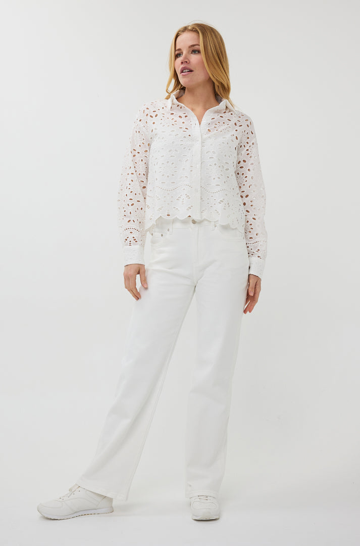 Blouse pour femme par Esqualo | SP2528000 Blanc Cassé | Boutique Vvög, vêtements mode pour homme et femme
