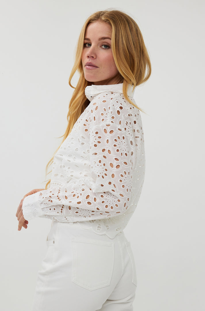 Blouse pour femme par Esqualo | SP2528000 Blanc Cassé | Boutique Vvög, vêtements mode pour homme et femme
