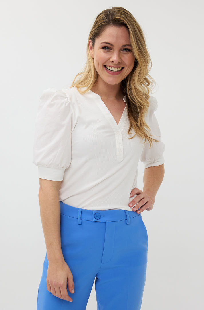 T-Shirt pour femme par Esqualo | SP2530015 Blanc Cassé | Boutique Vvög, vêtements mode pour homme et femme