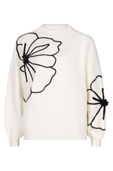 Chandail manches longues pour femme par Esqualo | F2502505 Blanc Cassé | Boutique Vvög, vêtements mode pour homme et femme