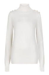 Chandail col roulé pour femme par Esqualo | F2507535 Blanc Cassé | Boutique Vvög, vêtements mode pour homme et femme