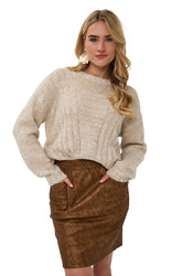 Tricot pour femme par Esqualo | F2518500 Sable Clair | Boutique Vvög, vêtements mode pour homme et femme