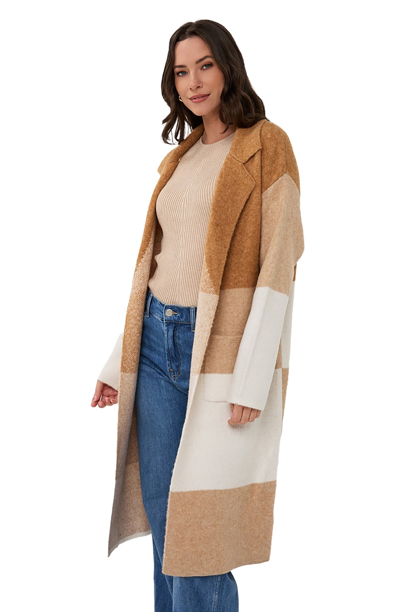 Pardessus extérieur pour femme par Esqualo | F2518507 Sable | Boutique Vvög, vêtements mode pour homme et femme