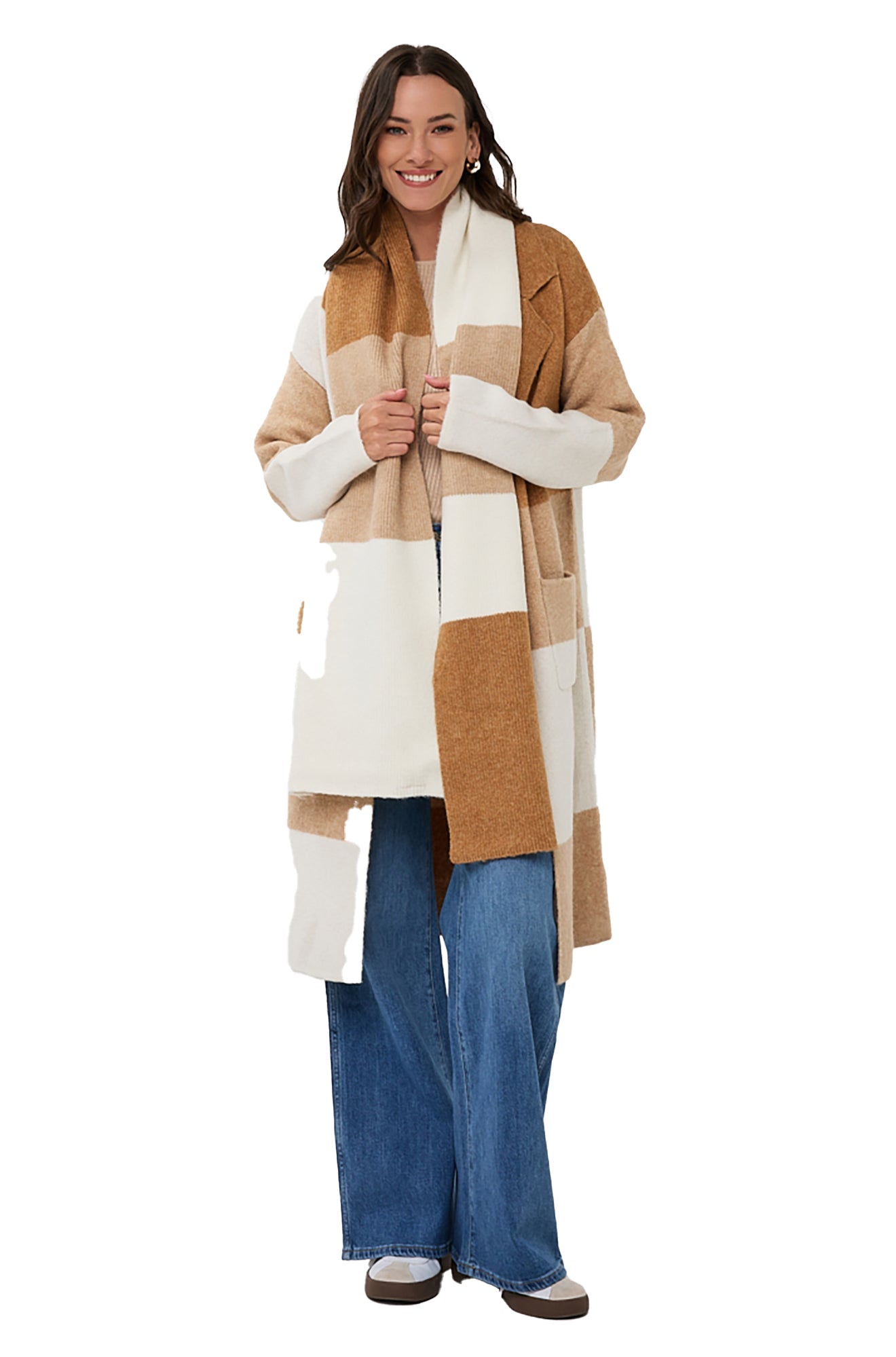 Foulard pour femme par Esqualo | F2518509 Sable | Boutique Vvög, vêtements mode pour homme et femme