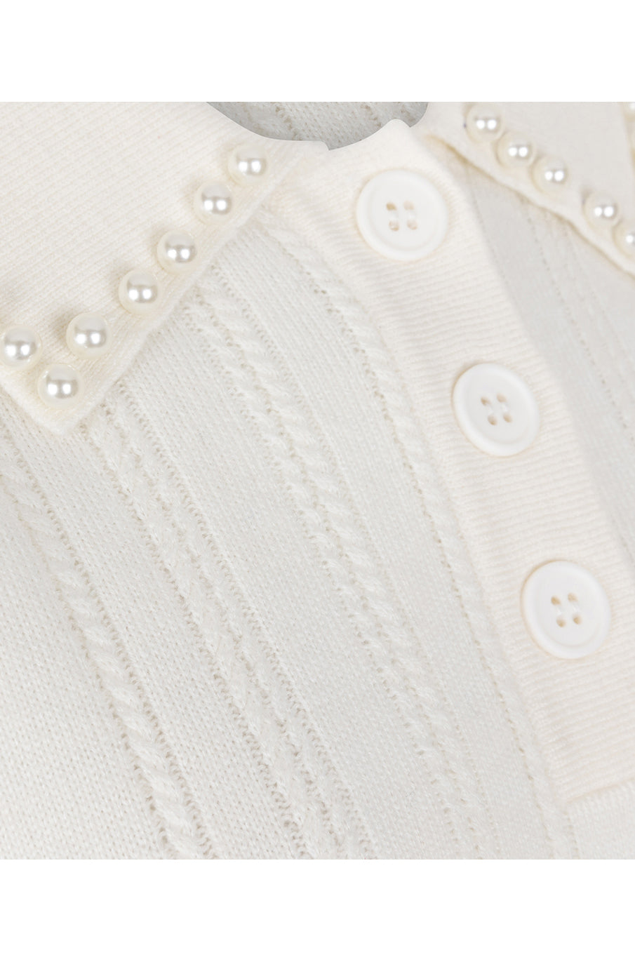 Polo avec col perlé pour femme par Esqualo | F2527510 Blanc Cassé | Boutique Vvög, vêtements mode pour homme et femme