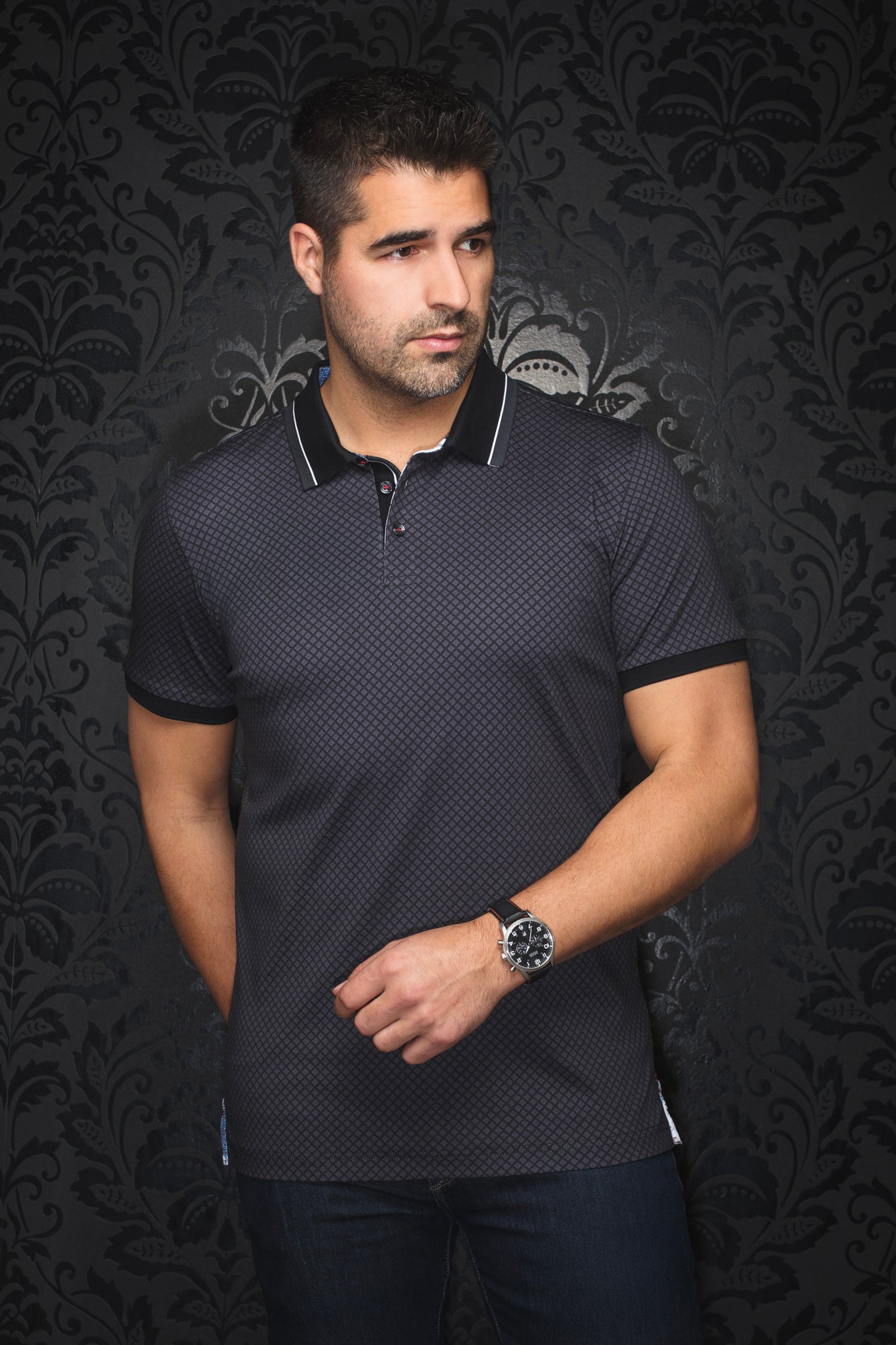 Polo pour homme par Au Noir | FAIRMONT Noir | Boutique Vvög, inventaire complet de la marque Au Noir