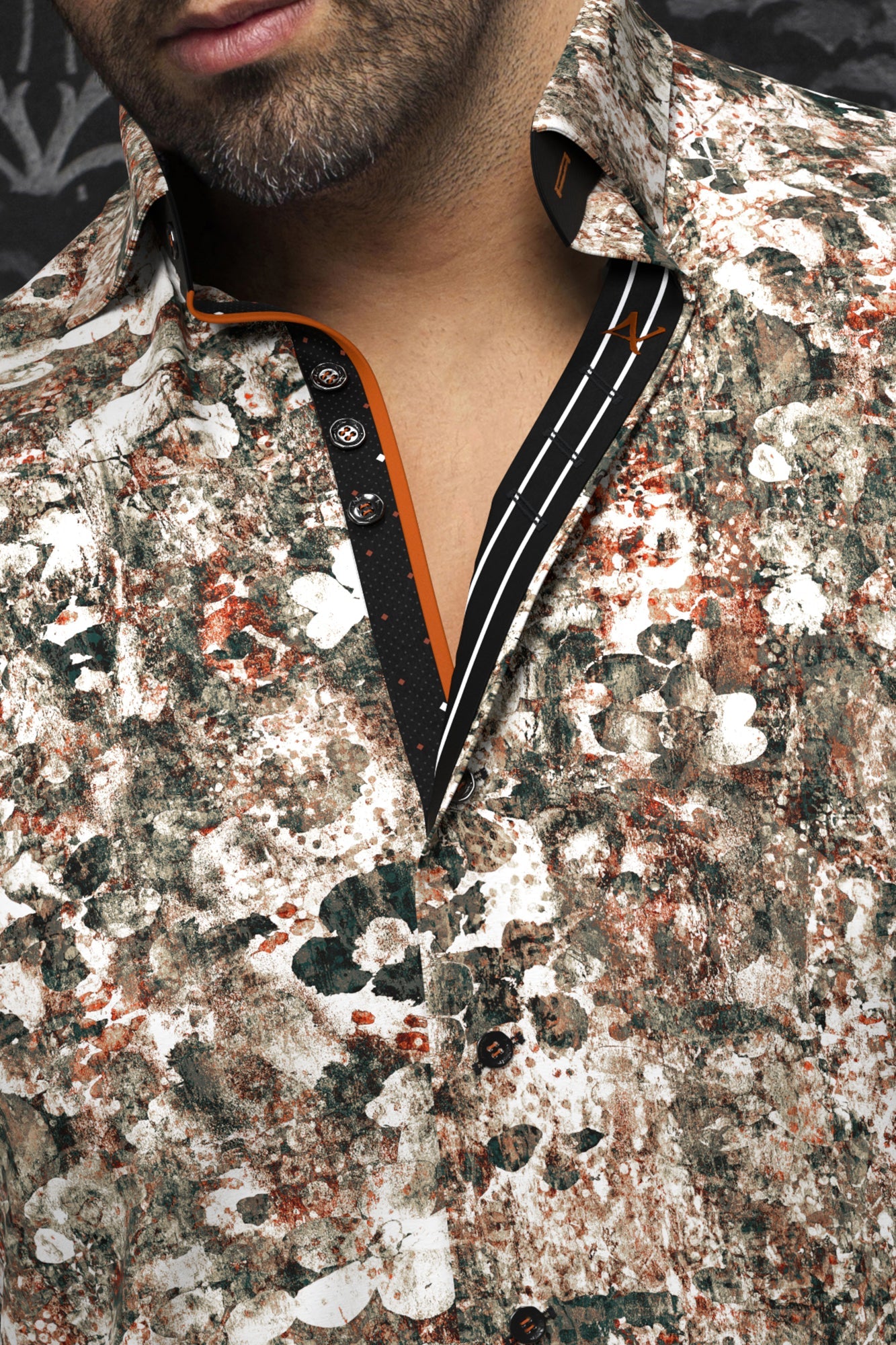 Chemise manches longues en Knit pour homme par Au Noir | FERRARA Olive | Boutique Vvög, inventaire complet de la marque Au Noir