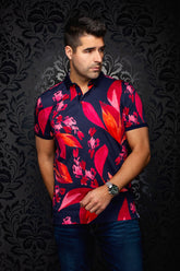 Polo pour homme par Au Noir | GLEN Marine Rouge | Boutique Vvög, inventaire complet de la marque Au Noir