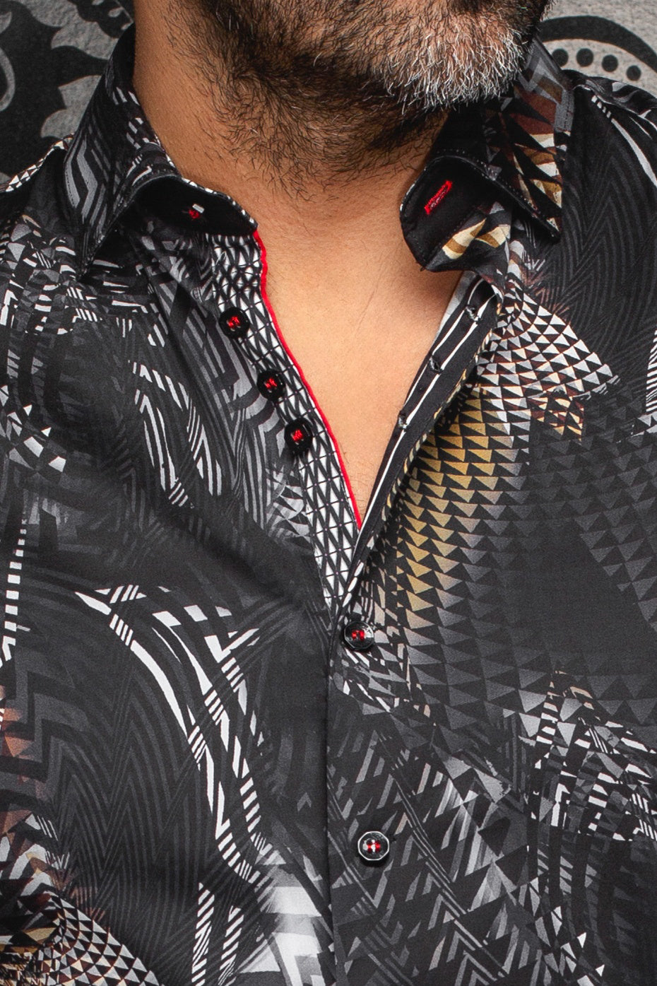 Chemise manches longues pour homme par Au Noir | GROOVE Noir Or | Boutique Vvög, inventaire complet de la marque Au Noir