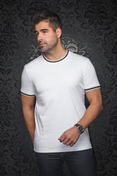 T-Shirt pour homme par Au Noir | C-HARDEN Blanc Noir | Boutique Vvög, inventaire complet de la marque Au Noir