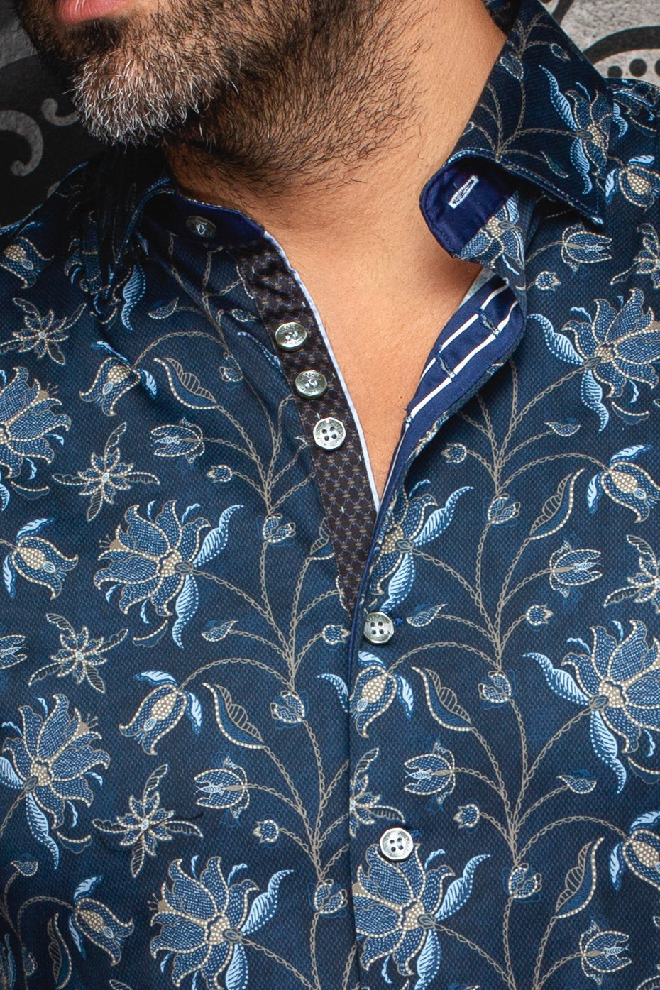 Chemise manches longues pour homme par Au Noir | HARRINGTON Marine | Boutique Vvög, inventaire complet de la marque Au Noir