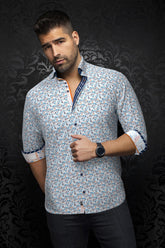 Knit long sleeve shirt for men by Au Noir | HAYLO Turquoise | Boutique Vvög, complete inventory of the Au Noir brand