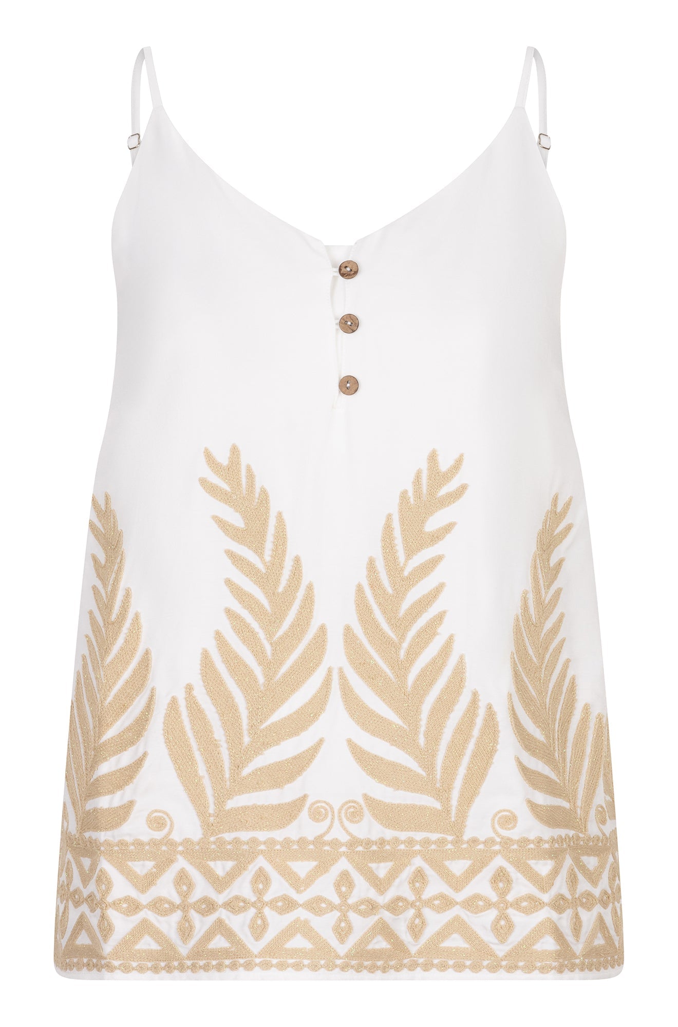 Camisole pour femme par Esqualo | HS2509228 Blanc/Sable | Boutique Vvög, vêtements mode pour homme et femme