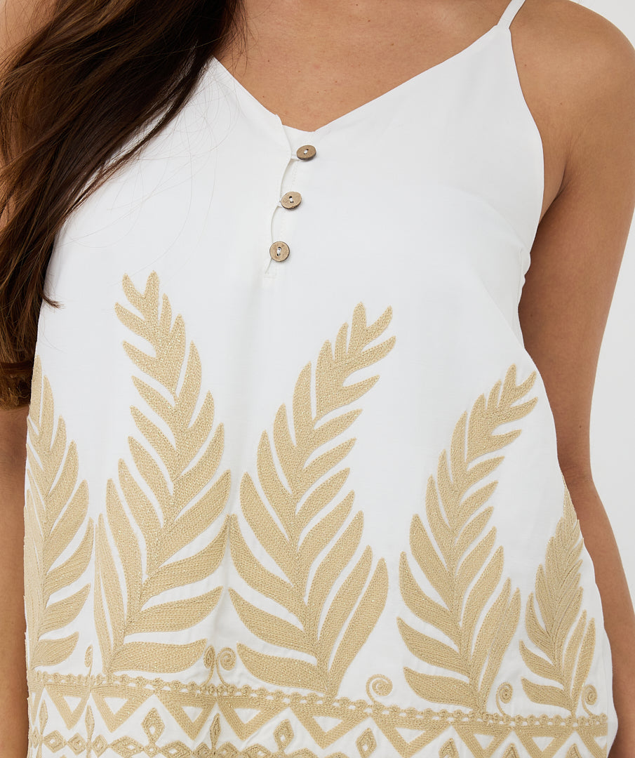 Camisole pour femme par Esqualo | HS2509228 Blanc/Sable | Boutique Vvög, vêtements mode pour homme et femme