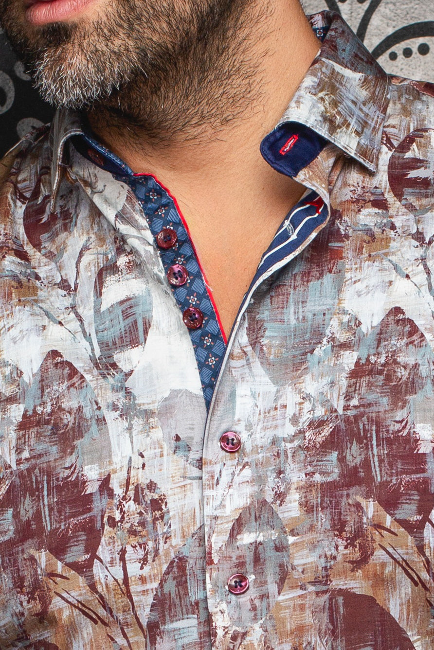 Chemise manches longues pour homme par Au Noir | JASPER Tabac | Boutique Vvög, inventaire complet de la marque Au Noir