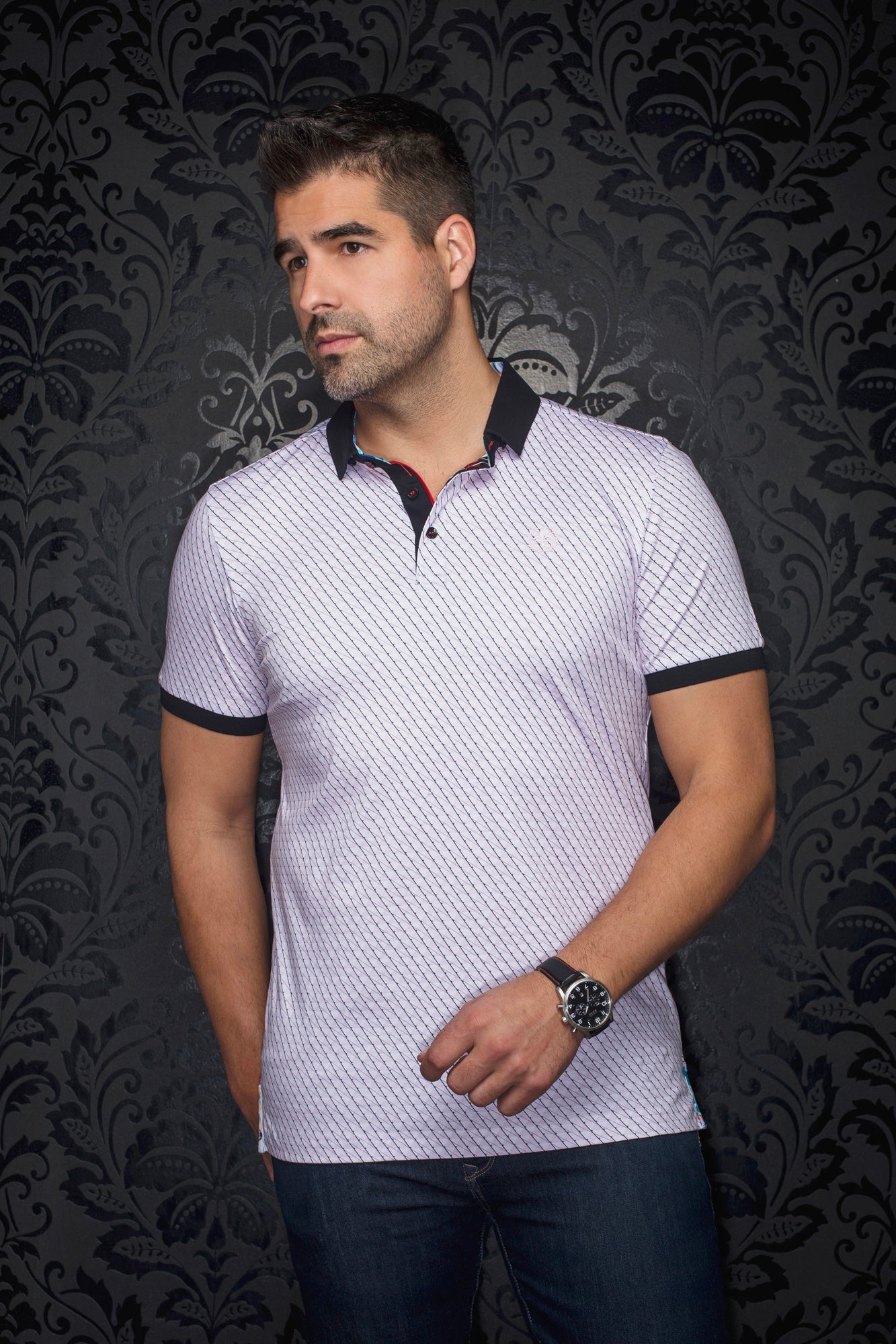 Polo pour homme par Au Noir | JED Rose | Boutique Vvög, inventaire complet de la marque Au Noir