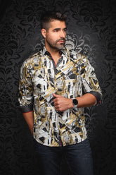 Chemise manches longues pour homme par Au Noir | JETFIRE Noir Or | Boutique Vvög, inventaire complet de la marque Au Noir