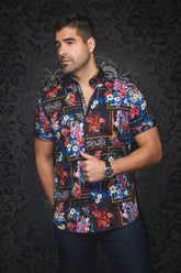 Chemise manches courtes pour homme par Au Noir | KAPOLEI(SS) Noir | Boutique Vvög, inventaire complet de la marque Au Noir