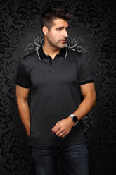 Polo pour homme par Au Noir | KAROO Noir | Boutique Vvög, inventaire complet de la marque Au Noir