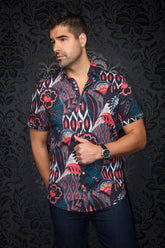 Chemise manches courtes en Knit pour homme par Au Noir | KYLE(SS) Noir | Boutique Vvög, inventaire complet de la marque Au Noir