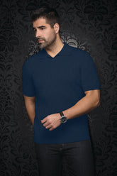 Polo en laine mérino pour homme par Au Noir | LOWICK Marine | Boutique Vvög, inventaire complet de la marque Au Noir