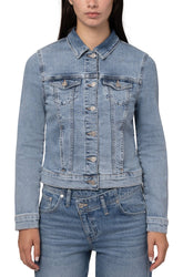 Jacket Samantha pour femme par Mavi Jeans | M11302A 1433 Bleu Clair Brossé | Boutique Vvög, vêtements mode pour homme et femme