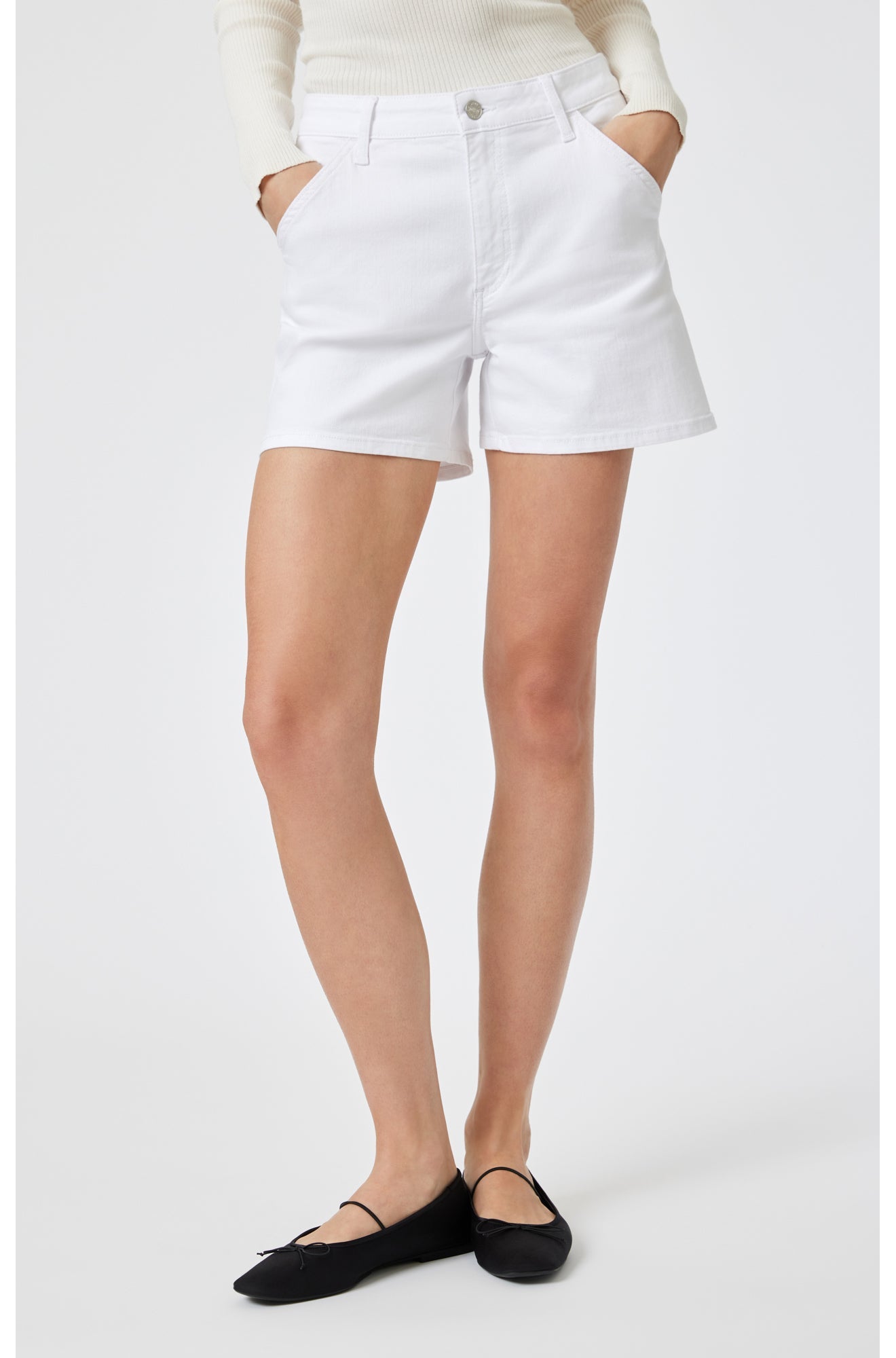 Shorts pour femme par Mavi Jeans | Kylie M1410113 83393 Bleu Plume Blanche | Boutique Vvög, vêtements mode pour homme et femme