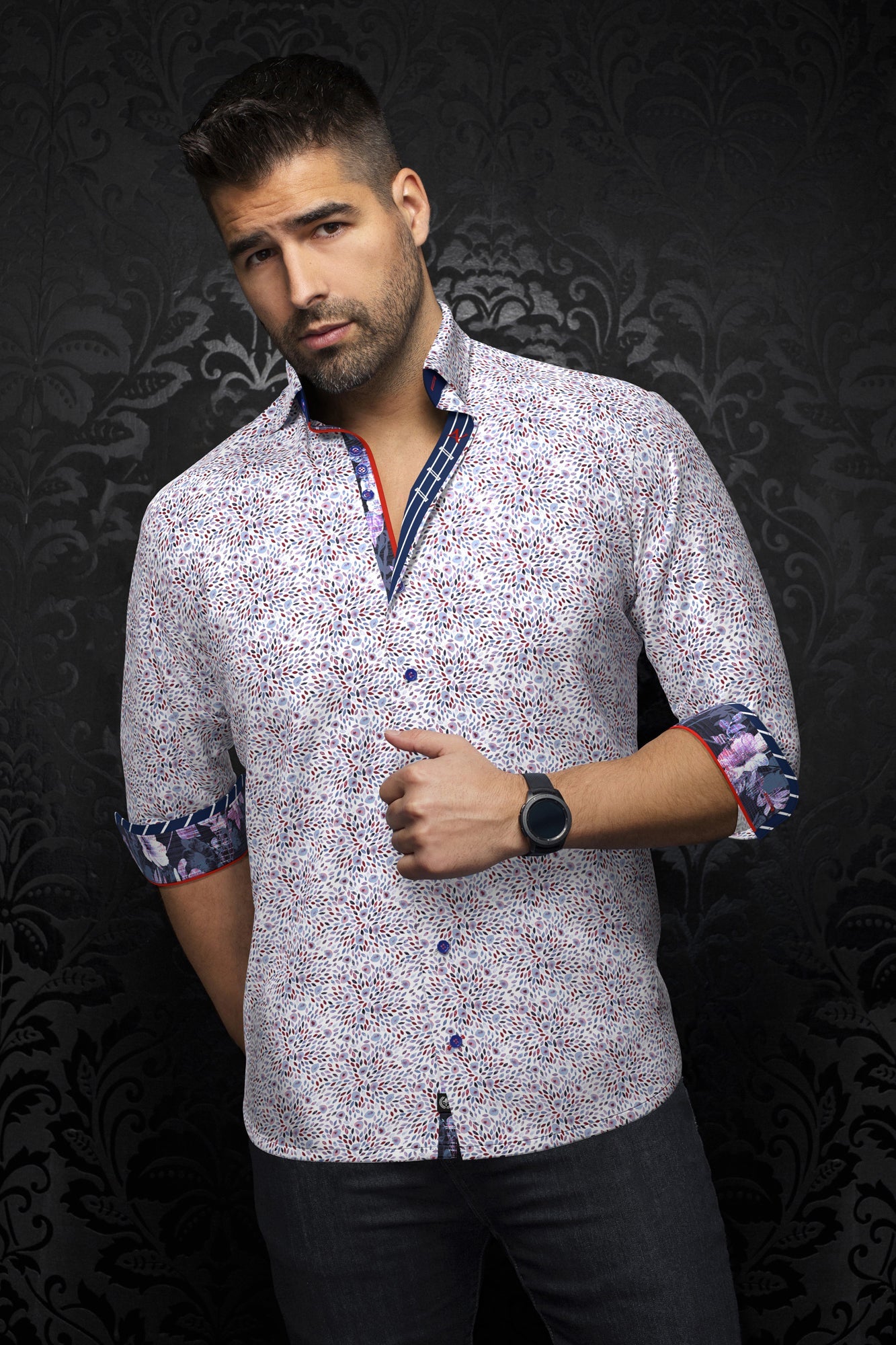 Chemise manches longues en Knit pour homme par Au Noir | MARLEY Blanc | Boutique Vvög, inventaire complet de la marque Au Noir