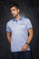 Polo pour homme par Au Noir | MAYBERRY Bleu Clair | Boutique Vvög, inventaire complet de la marque Au Noir