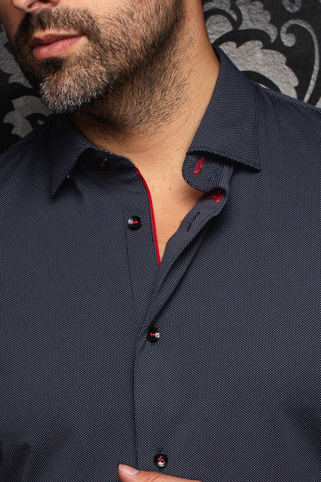 Chemise en nylon pour homme par Au Noir | MONTESSORI Noir | Boutique Vvög, vêtements mode pour homme et femme