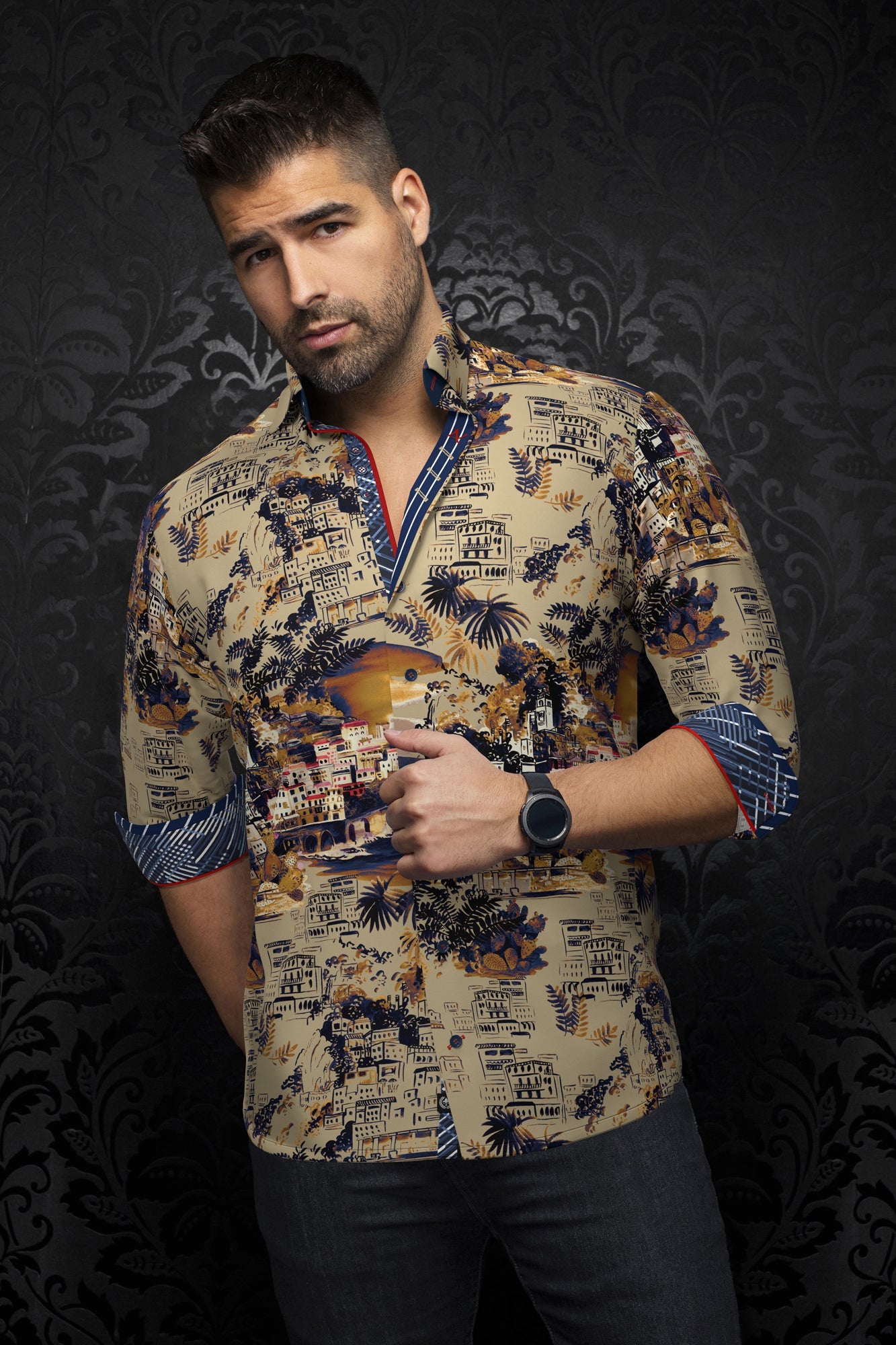 Chemise manches longues en Knit pour homme par Au Noir | NEVERA Pierre | Boutique Vvög, inventaire complet de la marque Au Noir